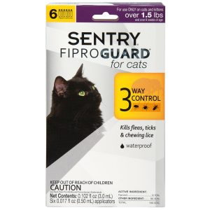 Fiproguard For Flea And Tick Prevention In Cats By Sentry Pet Care