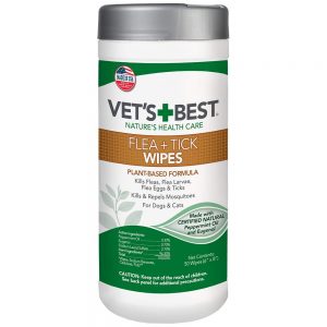 Tick And Flea Wipes For Cats And Dogs By Vet’s Best